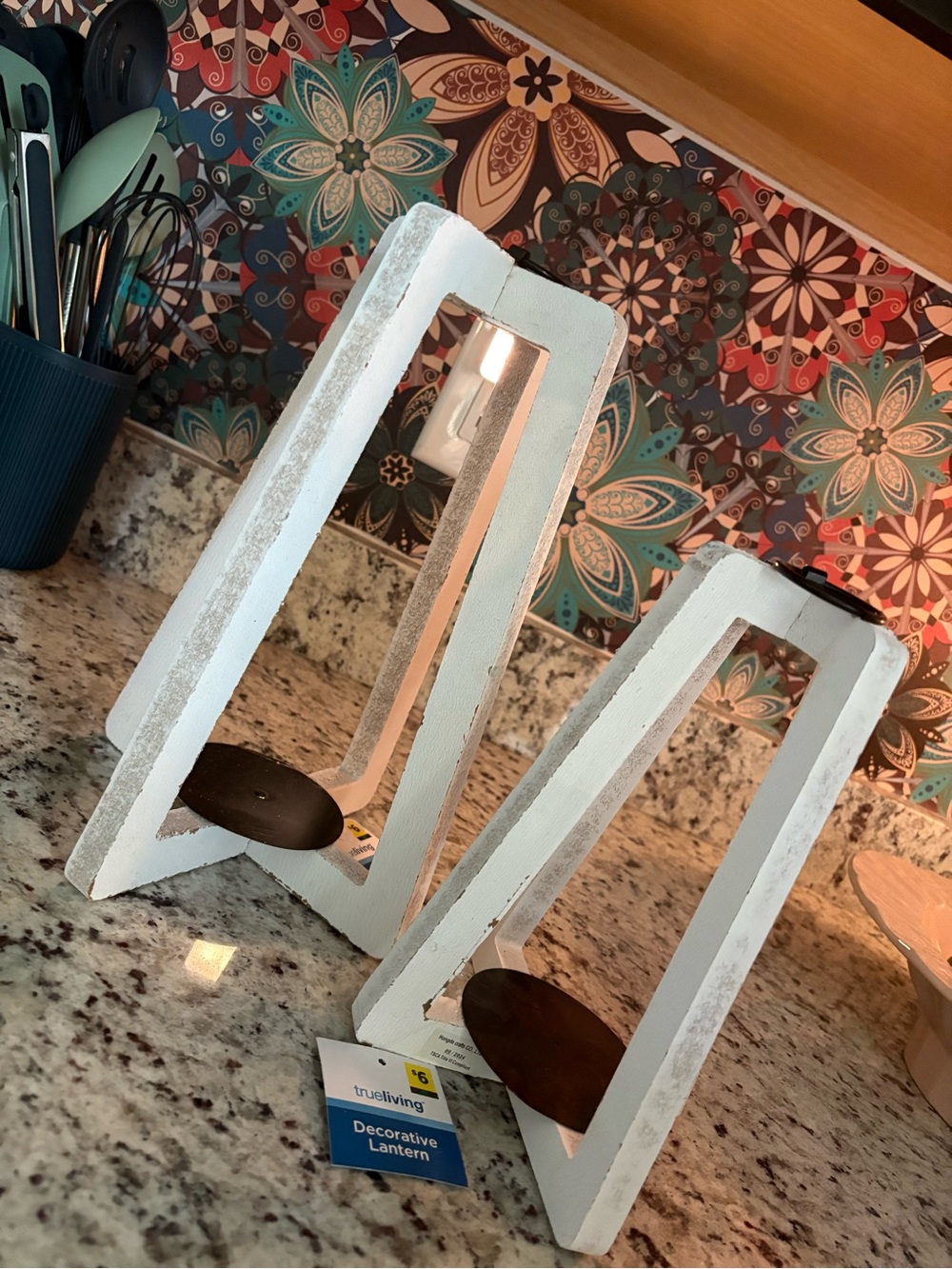 White Decorative Lantern Pair